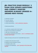 JBL PRACTICE EXAM MODULE  5 EXAM 2026 UPDATE QUESTIONS AND CORRECT VERIFIED ANSWERS ALREADY GRADED A&plus; &lpar;BRAND NEW VISION&rpar;