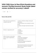 WGU C202&colon; Know to Pass EXAM Questions and Answers &lpar;Verified Answers&rpar; Study Guide &lpar;latest version verified for accuracy&rpar; &vert; Latest&excl;&excl;