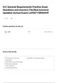 ICC General Requirements Practice Exam Questions and Answers &lpar;Verified Answers&rpar; Updated &lpar;Actual Exam&rpar; LATEST VERSION&excl;&excl;