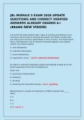 JBL MODULE 5 EXAM 2026 UPDATE QUESTIONS AND CORRECT VERIFIED ANSWERS ALREADY GRADED A&plus; &lpar;BRAND NEW VISION&rpar;