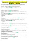 Nursing 212 midterm UPDATED  Questions and &NewLine;CORRECT Answers
