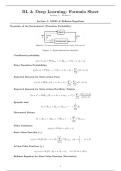Formula Sheet RL & Deep Learning &vert; Lectures 1-6 &vert; UvA &vert; 2025&sol;26