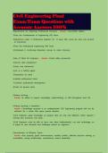 Civil Engineering Final Exam&sol;Exam Questions with Accurate Answers 100&percnt;