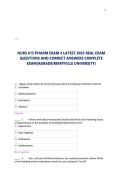 NURS 615 Advanced Pharmacology Exam 4 &ndash; Complete Nursing Test Bank