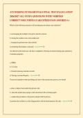 ATI NURSING FUNDAMENTALS FINAL TEST EXAM LATEST 2026&sol;2027 ALL STUDY QUESTIONS WITH VERIFIED CORRECT SOLUTIONS GUARANTEED PASS ASSURED A&plus;