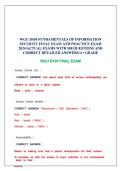 WGU D430 Fundamentals of Information Security &ndash; Complete Final Exam Test Bank