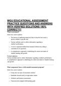 WGU Educational Assessment &ndash; Complete Final Exam Test Bank