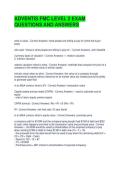 ADVENTIS FMC LEVEL 2 EXAM QUESTIONS AND ANSWERS