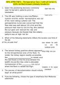 NIFA APRN RNFA - Perioperative Quiz 2 with all Correct & 100&percnt; Verified Answers &vert;Already Graded A&plus;
