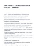 FMC FINAL EXAM QUESTIONS WITH CORRECT ANSWERS