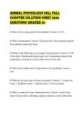 ANIMAL PHYSIOLOGY HILL FULL&NewLine;CHAPTER SOLUTION SHEET 2026&NewLine;QUESTIONS GRADED A&plus;