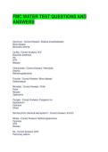 FMC WATER TEST QUESTIONS AND ANSWERS