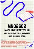 MNO2602 May June &lpar;Portfolio&rpar; Memo &vert; Due 26 May 2026