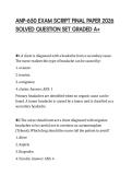 ANP-650 EXAM SCRIPT FINAL PAPER 2026&NewLine;SOLVED QUESTION SET GRADED A&plus;