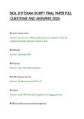 BIOL 2117 EXAM SCRIPT FINAL PAPER FULL&NewLine;QUESTIONS AND ANSWERS 2026&NewLine;