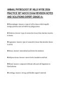 ANIMAL PHYSIOLOGY BY HILLS WYSE 2026&NewLine;PRACTICE SET MOCK EXAM REVISION NOTES&NewLine;AND SOLUTIONS EXPERT GRADE A&plus;