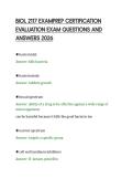 BIOL 2117 EXAMPREP CERTIFICATION&NewLine;EVALUATION EXAM QUESTIONS AND&NewLine;ANSWERS 2026