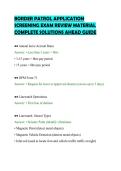BORDER PATROL APPLICATION&NewLine;SCREENING EXAM REVIEW MATERIAL&NewLine;COMPLETE SOLUTIONS AHEAD GUIDE&NewLine;