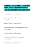 BORDER PATROL HIRING ASSESSMENT&NewLine;EXAM SCRIPT QUESTIONS CORRECT&NewLine;ANSWERS COMPREHENSIVE RESOURCE