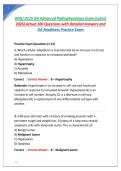 WGU D115 MASTER SET-ADVANCED PATHOPHYSIOLOGY FOR THE ADVANCED PRACTICE NURSE &sol; ACTUAL EXAM TEST STUDY GUIDE