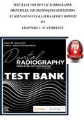 DENTAL RADIOGRAPHY PRINCIPLES AND TECHNIQUES 6TH EDITION BY JOEN IANNUCCI & LAURA JANSEN HOWERTON CHAPTERS 1&ndash;35  COMPLETE TEST BANK WITH QUESTIONS AND ANSWERS