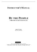 Instructor's Manual for By The People&colon; Combined Edition 1st edition by Fraser