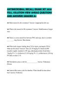 ANTIMICROBIAL RECALL EXAMS SET 2026&NewLine;FULL SOLUTION VIEW AHEAD QUESTIONS&NewLine;AND ANSWERS GRADED A&plus;