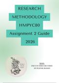HMPYC80 Assignment 2 2026 Questions and Answers 
