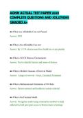 AONN ACTUAL TEST PAPER 2026&NewLine;COMPLETE QUESTIONS AND SOLUTIONS&NewLine;GRADED A&plus;