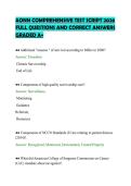 AONN COMPREHENSIVE TEST SCRIPT 2026&NewLine;FULL QUESTIONS AND CORRECT ANSWERS&NewLine;GRADED A&plus;
