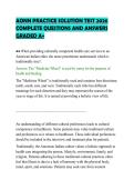 AONN PRACTICE SOLUTION TEST 2026&NewLine;COMPLETE QUESTIONS AND ANSWERS&NewLine;GRADED A&plus;&NewLine;
