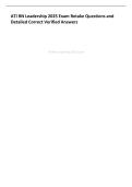 ATI RN Leadership Exam Actual Versions 2025&sol;2027