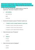 WGU D444 Adult Health 1 Most Prescribed Medications &NewLine;Exam Latest Update 2026 &vert; High-Yield Pharmacology Drug &NewLine;Guide &vert; Exam Prep Review