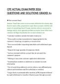 CFE ACTUAL EXAM PAPER 2026&NewLine;QUESTIONS AND SOLUTIONS GRADED A&plus;