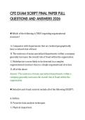 CFE EXAM SCRIPT FINAL PAPER FULL&NewLine;QUESTIONS AND ANSWERS 2026