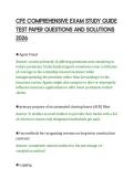 CFE COMPREHENSIVE EXAM STUDY GUIDE&NewLine;TEST PAPER QUESTIONS AND SOLUTIONS&NewLine;2026&NewLine;