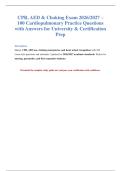 CPR Exam 2026&sol;2027&colon; 100 Questions & Answers&NewLine;&NewLine;