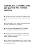 AORN PERIOP 101 ACTUAL EXAM SCRIPT&NewLine;2026 QUESTIONS WITH SOLUTIONS&NewLine;GRADED A&plus;&NewLine;