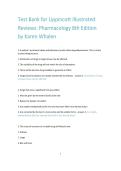 Testbank &vert; Lippincott Illustrated Reviews&colon; Pharmacology 8th Edition by Karen Whalen&NewLine;&NewLine;