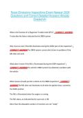 Texas Emissions Inspections Exam Newest 2026 &NewLine;Questions and Correct Detailed Answers Already &NewLine;Graded A&plus; 