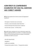 AORN PERIOP 101 COMPREHENSIVE&NewLine;EXAMINATION TEST 2026 FULL QUESTIONS&NewLine;AND CORRECT ANSWERS