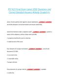 PSY 623 Final Exam Latest 2026 Questions and &NewLine;Correct Detailed Answers Already Graded A&plus; 