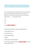 RAMP Certification Test Newest 2026 Questions &NewLine;and Correct Detailed Answers Already Graded A&plus; 