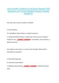 Union Pacific Conductor Final Exam Newest 2026 &NewLine;Questions and Correct Detailed Answers Already &NewLine;Graded A&plus; 