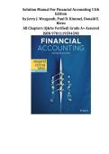 Solution Manual For Financial Accounting 11th Edition &NewLine;by Jerry J&period; Weygandt&comma; Paul D&period; Kimmel&comma; Donald E&period; Kieso&NewLine;All Chapters &vert;Q&As Verified&vert; Grade A&plus; Assured&NewLine;ISBN 9781119594598&NewLine;