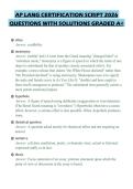 AP LANG CERTIFICATION SCRIPT 2026&NewLine;QUESTIONS WITH SOLUTIONS GRADED A&plus;&NewLine;