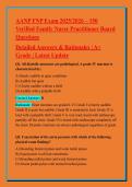 AANP FNP Exam 2025&sol;2026 &ndash; 150 Verified Family Nurse Practitioner Board Questions Detailed Answers & Rationales &vert; A&plus; &NewLine;Grade &vert; Latest Update