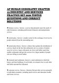 AP HUMAN GEOGRAPHY CHAPTER&NewLine;12 INDUSTRY AND SERVICES&NewLine;PRACTICE SET 2026 TESTED&NewLine;QUESTIONS AND CORRECT&NewLine;SOLUTIONS&NewLine;