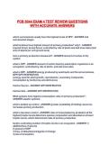 PCB 3044 EXAM 4 TEST REVIEW QUESTIONS WITH ACCURATE ANSWERS