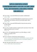 APCO CERTIFICATION&NewLine;COMPREHENSIVE STUDY GUIDE 2026&NewLine;FULL QUESTIONS AND SOLUTIONS&NewLine;GRADED A&plus;